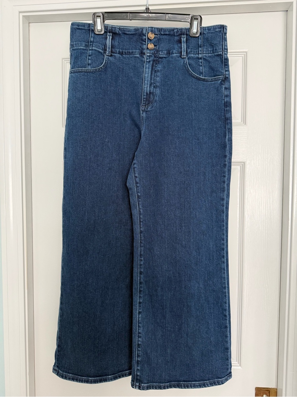 Ann Taylor High-Rise Wide Leg Women’s Jeans - Dark Blue - 14P